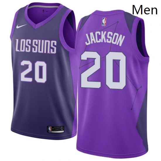 Mens Nike Phoenix Suns 20 Josh Jackson Authentic Purple NBA Jersey City Edition